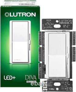 Nouvelle Marque Lutron 150w Cfl/led Dimmer White Lutron Diva Dimmer Dimmable 12 Pack