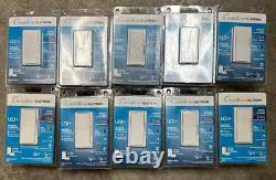 PLAQUE MURALE INCLUSE 10 PCS Caseta Lutron DIVA VARIATEUR INTELLIGENT DVRF-6L-WH-R LED+