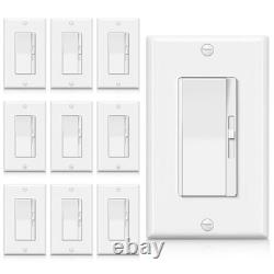 Pack de 10 interrupteurs à variateur super fins pour lumières LED/CFL dimmables de 300W et 6