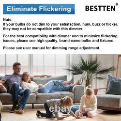 Pack de 10 interrupteurs à variateur super fins pour lumières LED/CFL dimmables de 300W et 6