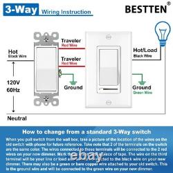 Pack de 20 Interrupteurs de Variation de Lumière, Compatible avec Lampe LED Dimmable, CFL, Incandescent