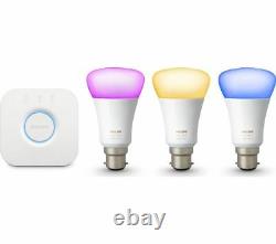 Philips Hue Richer Couleurs B22 Bc Bayonet White Couleur Ambiance Starter Kit