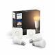 Philips Hue White Ambiance Starter Kit, Smart Bulb 3 Pack Led E27 Vis Edison
