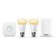 Philips Hue Wi-fi Starter Kit / 2.0 Bridge / Variateur De Lumière / Ampoule Led E27 Blanche