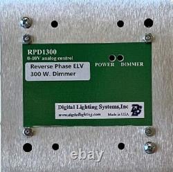 RPD1300 0-10V 300 W. Phase inversée, gradateur LED ELV. Certifié UL, FABRIQUÉ AUX ÉTATS-UNIS