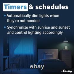 Shelly Plus Wall Dimmer UL, interrupteur intelligent, Wi-Fi et Bluetooth, lot de 4