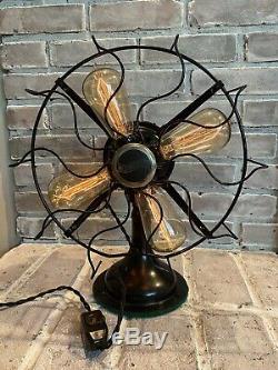 Steampunk Westinghouse Fan Lampe Edison Ampoules Et Gradateur