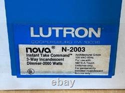 Système d’interrupteur variateur incandescent 3 voies Lutron Nova N-2003S Instant Take Command