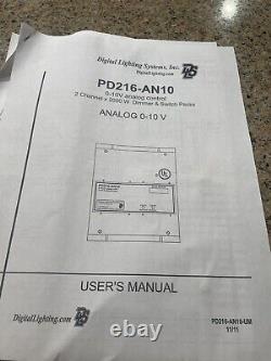 Systèmes d'éclairage numérique Inc Pd216 2 Pack gradateur de circuits pour Pd216-an10-277 Ps08