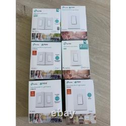 TP-Link Kasa Smart Wi-Fi Interrupteur mural intelligent avec variateur, lot de 6 boîtes, va-et-vient, simple, blanc, neuf TP-Link Kasa Smart Wi-Fi Interrupteur mural intelligent avec variateur, lot de 6 boîtes, va-et-vient, simple, blanc, neuf