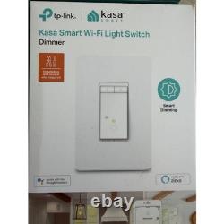 TP-Link Kasa Smart Wi-Fi Interrupteur mural intelligent avec variateur, lot de 6 boîtes, va-et-vient, simple, blanc, neuf