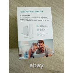 TP-Link Kasa Smart Wi-Fi Interrupteur mural intelligent avec variateur, lot de 6 boîtes, va-et-vient, simple, blanc, neuf