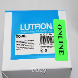 Variateur d'éclairage Lutron Nf-10-277-wh à glissière pour ampoules fluorescentes 1 pôle à LED, blanc.