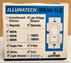 Variateur électronique basse tension Leviton IPE04-1LZ avec localisateur LED (lot de 10)