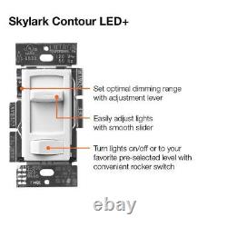 Variateurs Lutron en résine halogène à glissière murale décorateur intérieur blanc résidentiel