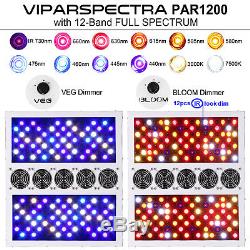 Viparspectra Par1200 1200w Led Se Développent Lumière 2 Gradateurs Dimmables 2 Gradateurs