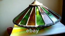Vtg MID Century Lead Glass Swag Light Lampe 1960's Ere 16x9 Works