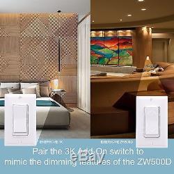 Z-wave Wall Dimmer Lumière Interrupteur Home Automation Fonctionne Avec Amazon Alexa 4 Pack